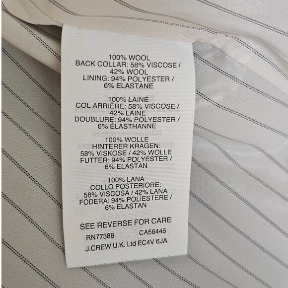 J. Crew Blue Herringbone Tweed Campbell Moon Wool Preppy Academia Blazer Jacket - Picture 10 of 10